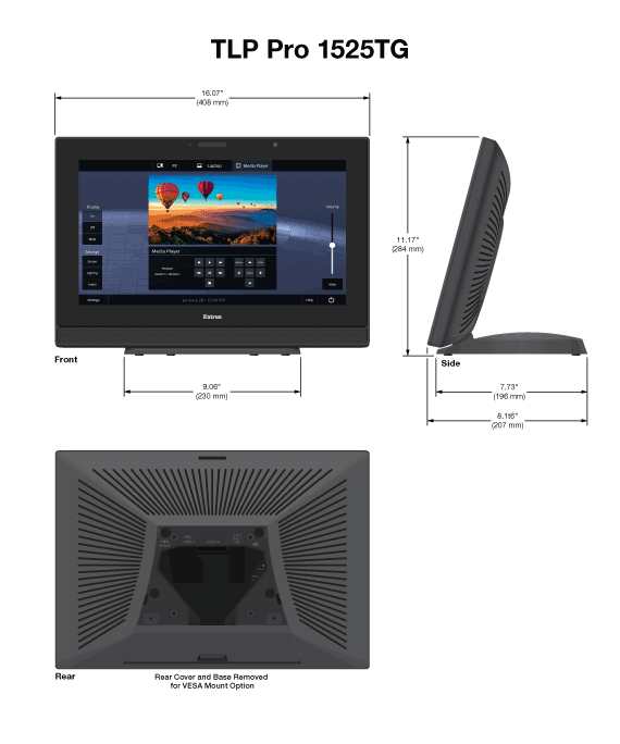 Extron TLP Pro 1525TG чертеж Extron TLP Pro 1525TG чертеж